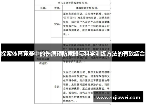 探索体育竞赛中的伤病预防策略与科学训练方法的有效结合